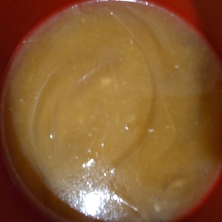 玉ねぎ、椎茸の味噌汁